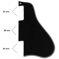 BLACK SHORT PICKGUARD FOR GIBSON ES-335/PG-0818-037【お取り寄せ商品】