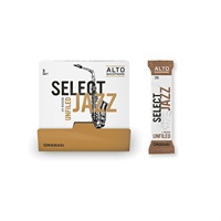 【訳アリ大特価！】《硬さ：2H》アルトサックス用リード ダダリオ・ウッドウインズ セレクトジャズ(Select Jazz) アンファイルドカット 個別包装25枚入り