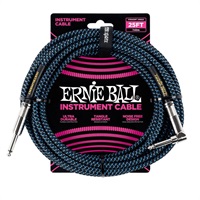 Braided Instrument Cable 25ft S/L (Black/Blue) [#6060]