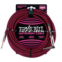 Braided Instrument Cable 25ft S/L (Black/Red) [#6062]