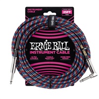 Braided Instrument Cable 25ft S/L (Black/Red/Blue/White) [#6063]