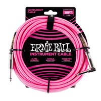 Braided Instrument Cable 10ft S/L (Neon Pink) [#6078]