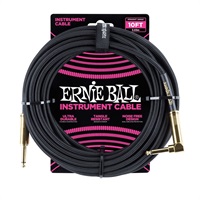 Braided Instrument Cable 10ft S/L (Black w/Gold Connectors) [#6081]