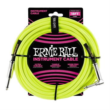 Braided Instrument Cable 18ft S/L (Neon Yellow) [#6085]