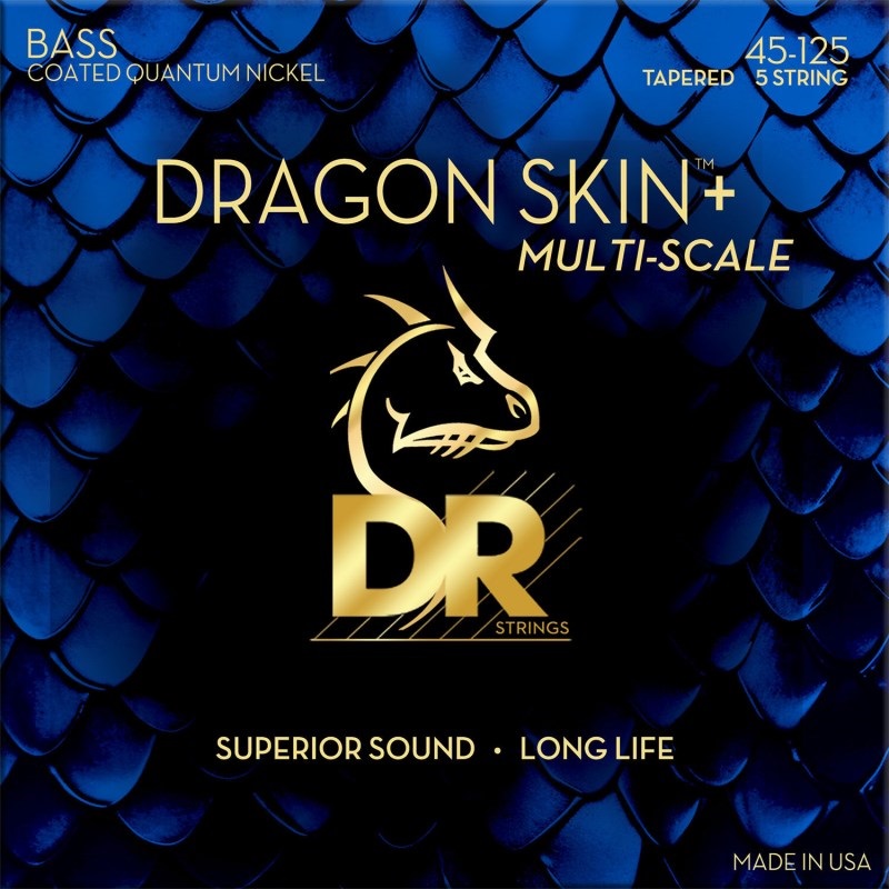 【入荷待ち、ご予約受付中】DRAGON SKIN＋Quantum Nickel for Bass DBQM5-45 【マルチスケール5弦用/45-125】の商品画像