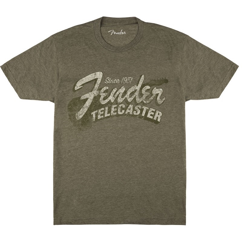 FENDER(R) SINCE 1951 TELECASTER(TM) T-SHIRT MILITARY HEATHER GREEN (M size)(#9101291497)