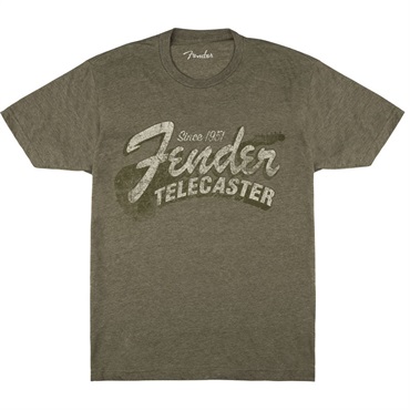 Fender USA FENDER(R) SINCE 1951 TELECASTER(TM) T-SHIRT MILITARY HEATHER GREEN (L size)(#9101291597)