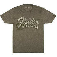 FENDER(R) SINCE 1951 TELECASTER(TM) T-SHIRT MILITARY HEATHER GREEN (L size)(#9101291597)