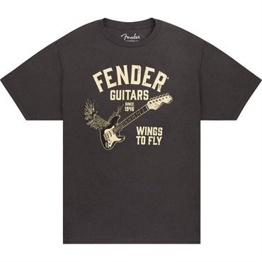 Fender USA FENDER(R) WINGS TO FLY T-SHIRT VINTAGE BLACK (XL size)(#9192828606)