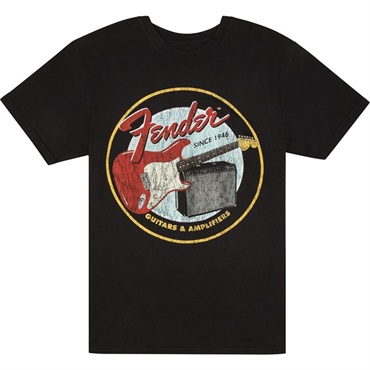 Fender USA FENDER(R) 1946 GUITARS & AMPLIFIERS T-SHIRT VINTAGE BLACK (XL size)(#9193122606)