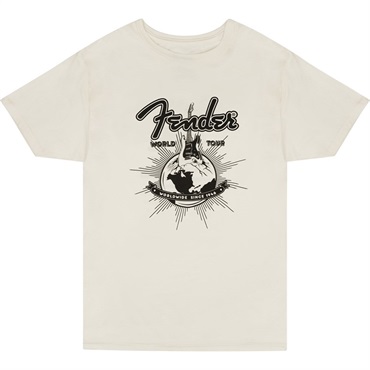 Fender USA FENDER(R) WORLD TOUR T-SHIRT VINTAGE WHITE (M size)(#9192822406)