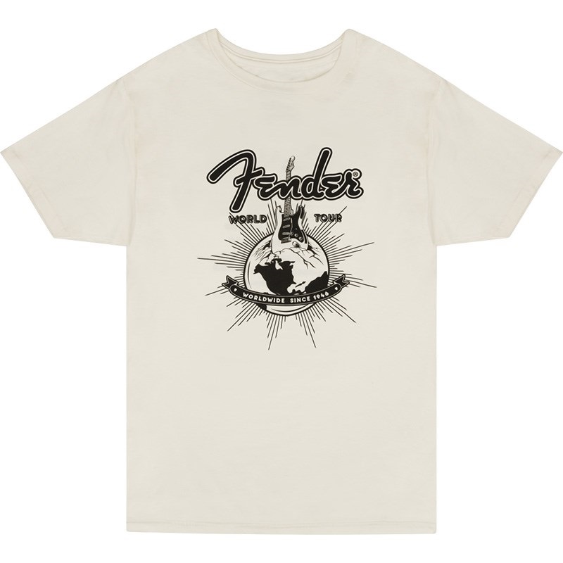 Fender USA FENDER(R) WORLD TOUR T-SHIRT VINTAGE WHITE (M size)(#9192822406)