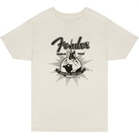 FENDER(R) WORLD TOUR T-SHIRT VINTAGE WHITE (L size)(#9192822506)