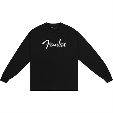 Fender USA FENDER(R) SPAGHETTI LOGO LONG-SLEEVE T-SHIRT BLACK (M size)(#9192523406)