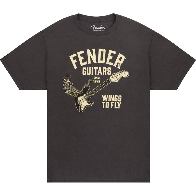 FENDER(R) WINGS TO FLY T-SHIRT VINTAGE BLACK (L size)(#9192828506)