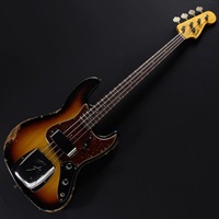 2024 Custom Collection Time Machine 1961 Jazz Bass Heavy Relic Super Faded/Aged Bleached  3 Color Sunburst