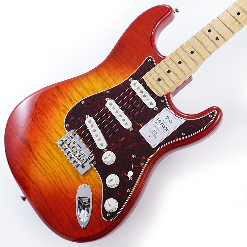 2024 Collection Hybrid II Stratocaster FMT (Flame Sunset Orange Transparent/Maple)