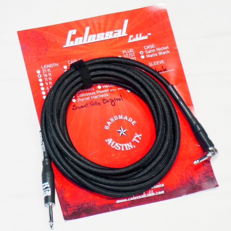Brooklyn Instrument Cable  16FT [ST-RT] [Black]【AmpStation LOGO】