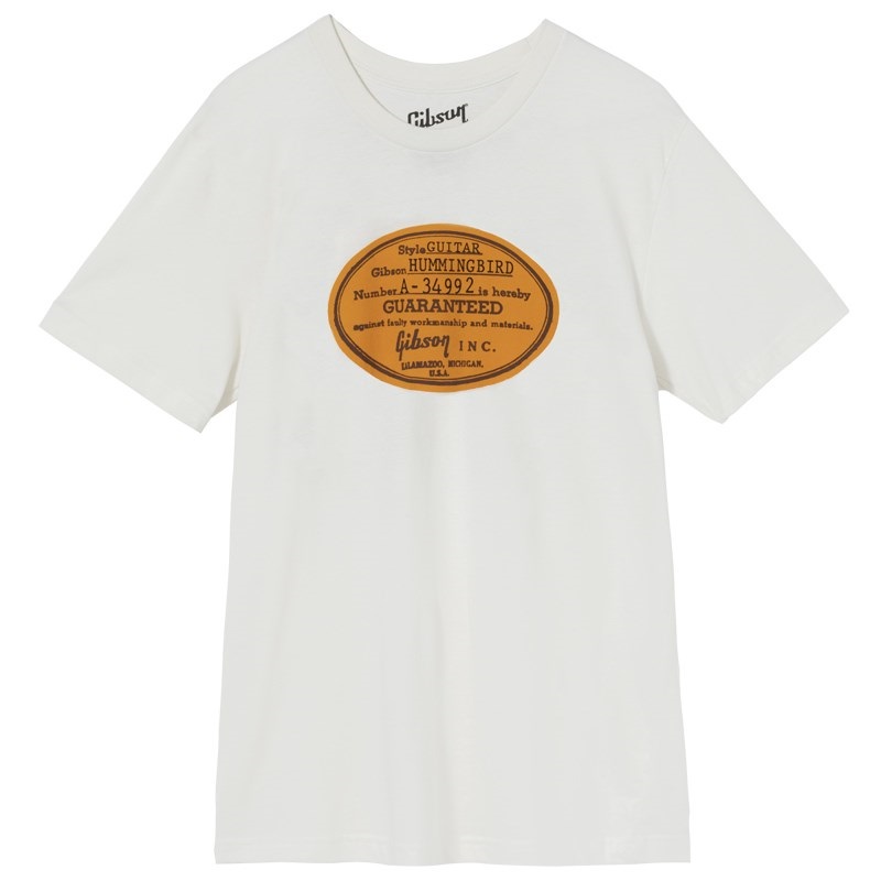 Gibson Acoustic Label Tee (Vintage White)(Large) [GA-TEE-LBL-WHT-LG]