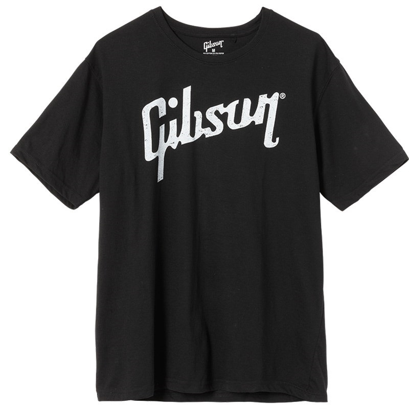 Gibson Distressed Gibson Logo T (Black)(Extra Large) [GA-BLKTXL]