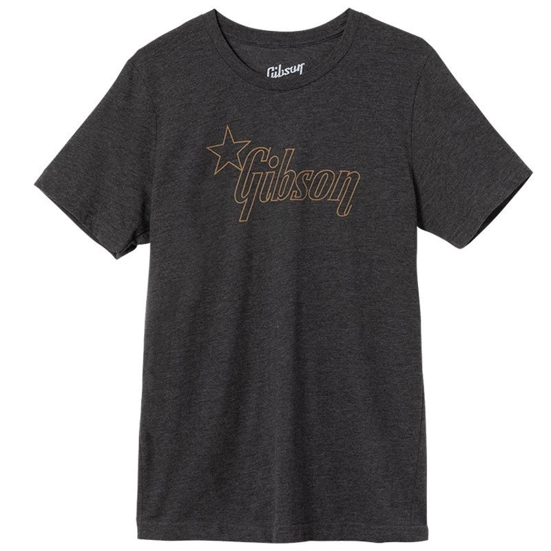 Gibson Star Logo Tee (Charcoal)(Large) [GA-LC-STRGLG]