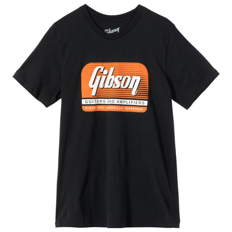 Gibson Guitars and Amplifiers Tee (Large)[GA-TEE-GAMP-BLK-LG]