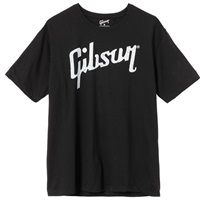 Distressed Gibson Logo T (Black)(Medium) [GA-BLKTM]