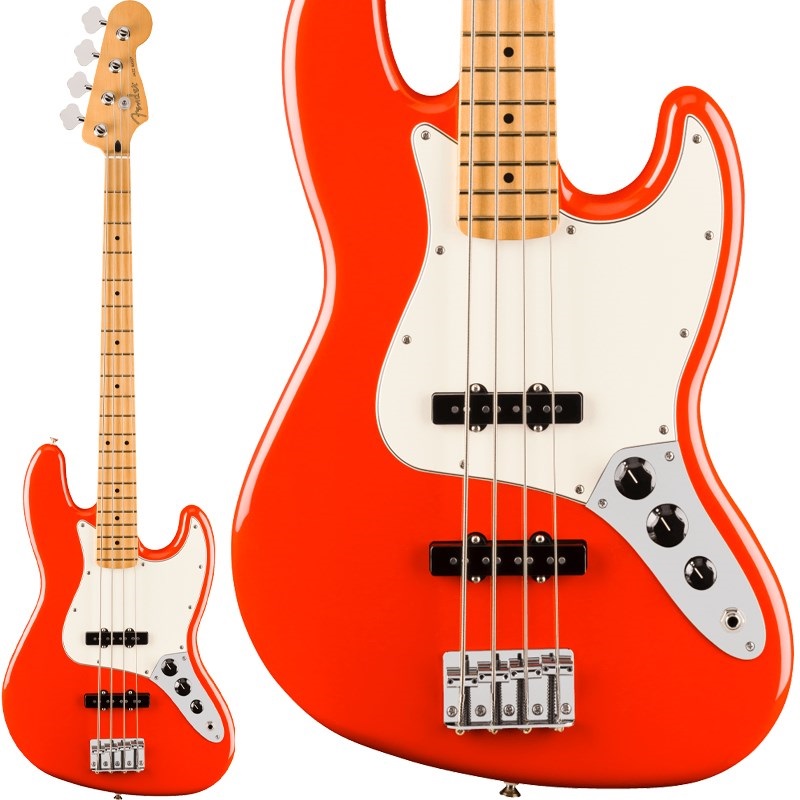 Player II Jazz Bass (Coral Red/Maple)