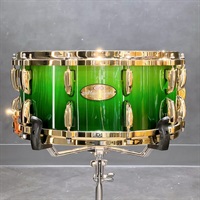 Masterworks Snare Drum 14×6.5 - Emerald Fade over White Sycamore w/Gold Parts [MWA1465SG]