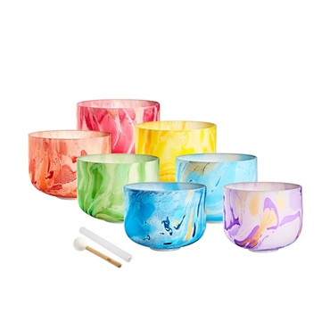 MEINL MCSBSETCHA [Marble Crystal Singing Bowls Chakra Set]