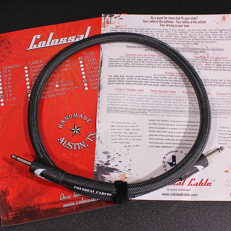 Colossal Cable Colossus Speaker Cable ～Carbon / Year of the Dragon Version～ [3ft/0.91m]