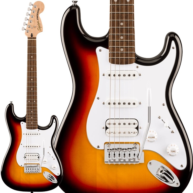 Squier by Fender Affinity Series Stratocaster Junior HSS (3-Color Sunburst / Laurel Fingerboard)