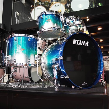 TAMA Starclassic Walnut/Birch 4pc Drum Kit - Molten Blue Ice Fade [WBS42S-MBI]