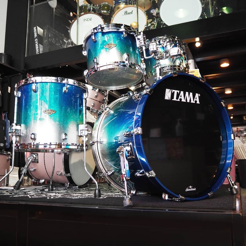 TAMA Starclassic Walnut/Birch 4pc Drum Kit - Molten Blue Ice Fade  [WBS42S-MBI] ｜イケベ楽器店オンラインストア