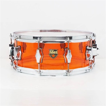 fibes 【USED】 Crystalite Amber 14×5.5 Acrylic Snare Drum　[Made In U.S.A]