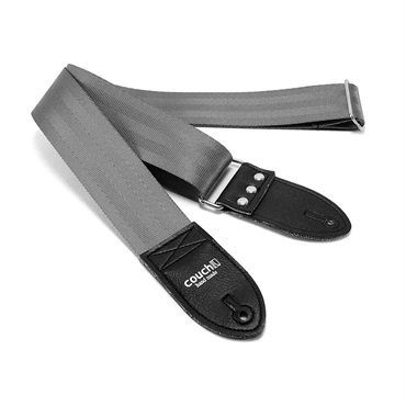 Couch Guitar Strap Recycled Seatbelt silver