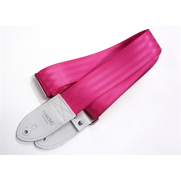 Couch Guitar Strap Recycled seatbelt Hot Pink