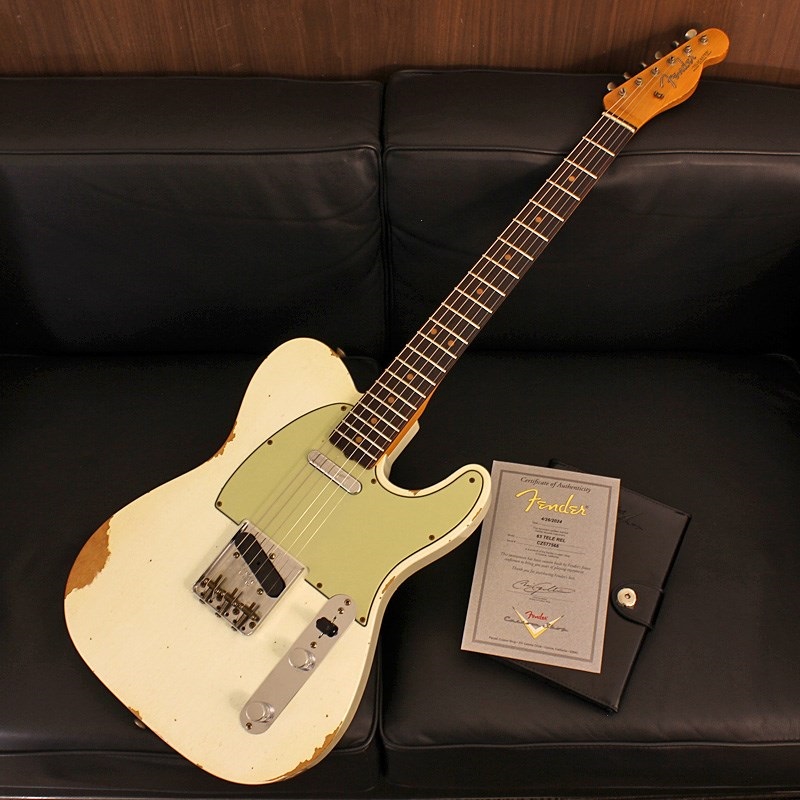 Fender Custom Shop 2024 Time Machine 1963 Telecaster Relic Aged Olympic White SN. CZ577566