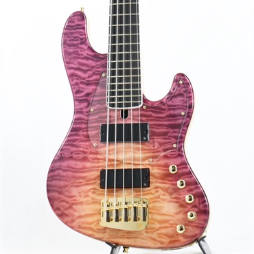 MAYONES Jabba Custom 5 5A Quilted Maple Top w/Plexi PG (Custom Trans Purple Fade)