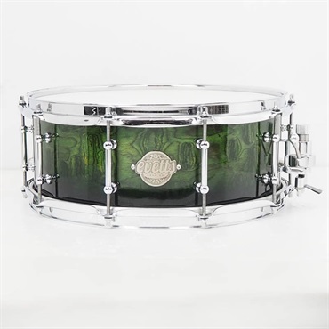 Evetts Drum Company 【USED】 Sydney Blue Gum 10Ply 14×5.5 （Horizontal） [Kimberly Veneer with Green Fade High Gloss]