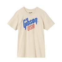 【創業50周年大決算SALE】 Gibson USA Tee (Cream)  Medium【GA-TEE-USA-CRM-MD】