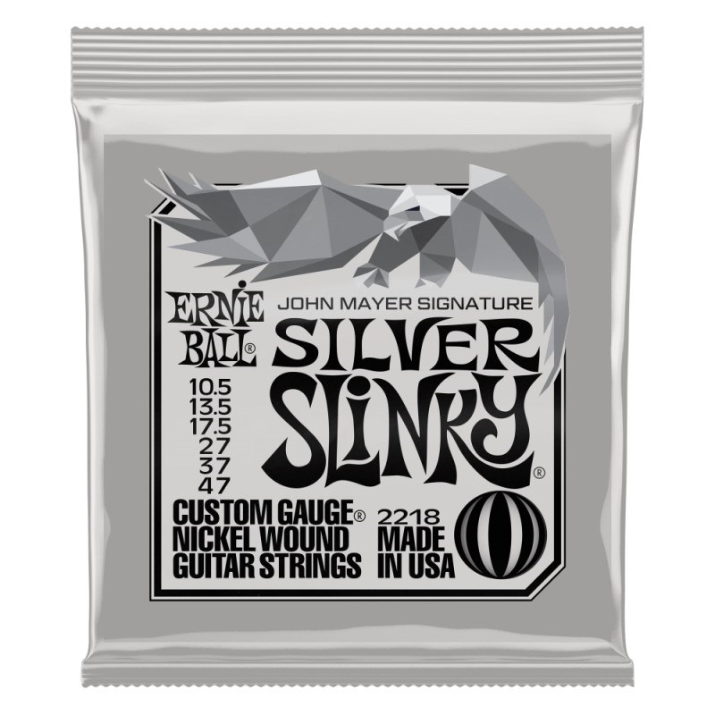 ERNIE BALL John Mayer Silver Slinky Signature Electric Guitar Strings 10.5-47  [#2218]