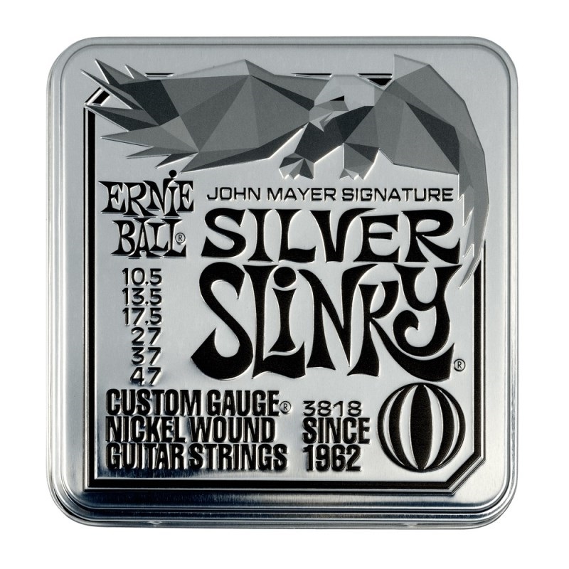 ERNIE BALL John Mayer Silver Slinky Signature Electric Guitar Strings 3Pack 10.5-47  [#3818]