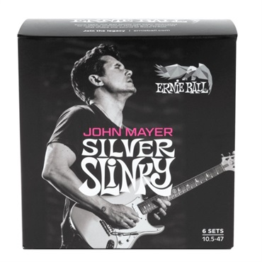 ERNIE BALL John Mayer Silver Slinky Signature Electric Guitar Strings 6Pack 10.5-47  [#3817]