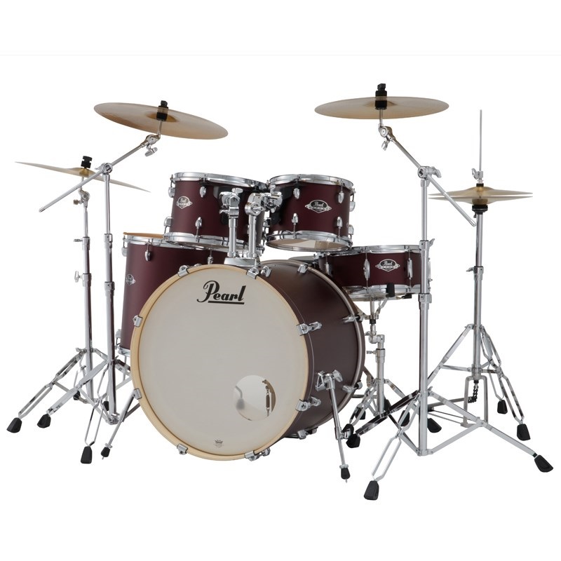 Pearl EXX725SN/C-2CS #864 [EXPORT スタンダードサイズ ドラムセット / 2クラッシュシンバル仕様 - サテンスカーレット]【シンバル＆ハードウェア＆スティック付属】