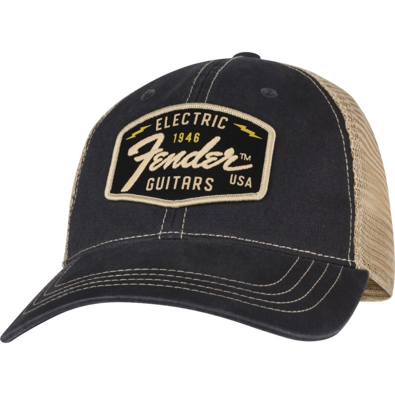 Fender Fender Transition Logo Patch Hat (Black/Stone) [9122421203]