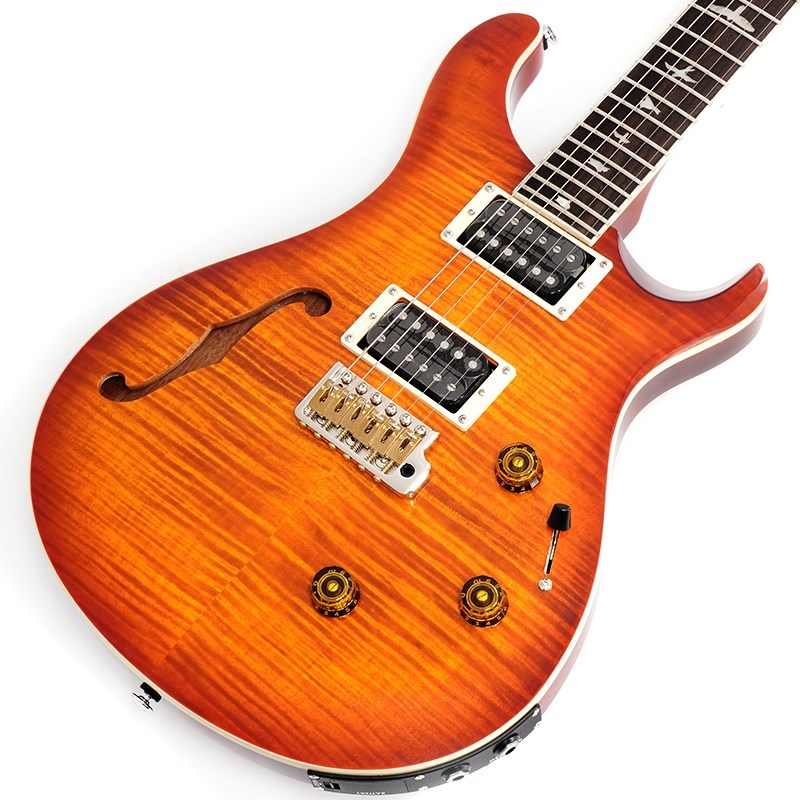 P.R.S. SE Custom 24 Semi-Hollow Piezo (Vintage Sunburst )