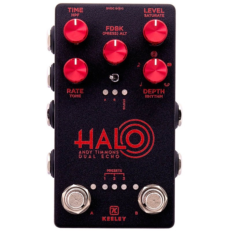 Halo Andy Timmons Dual Echo -Ikebe Custom Shop Black/Red Exclusiveの商品画像