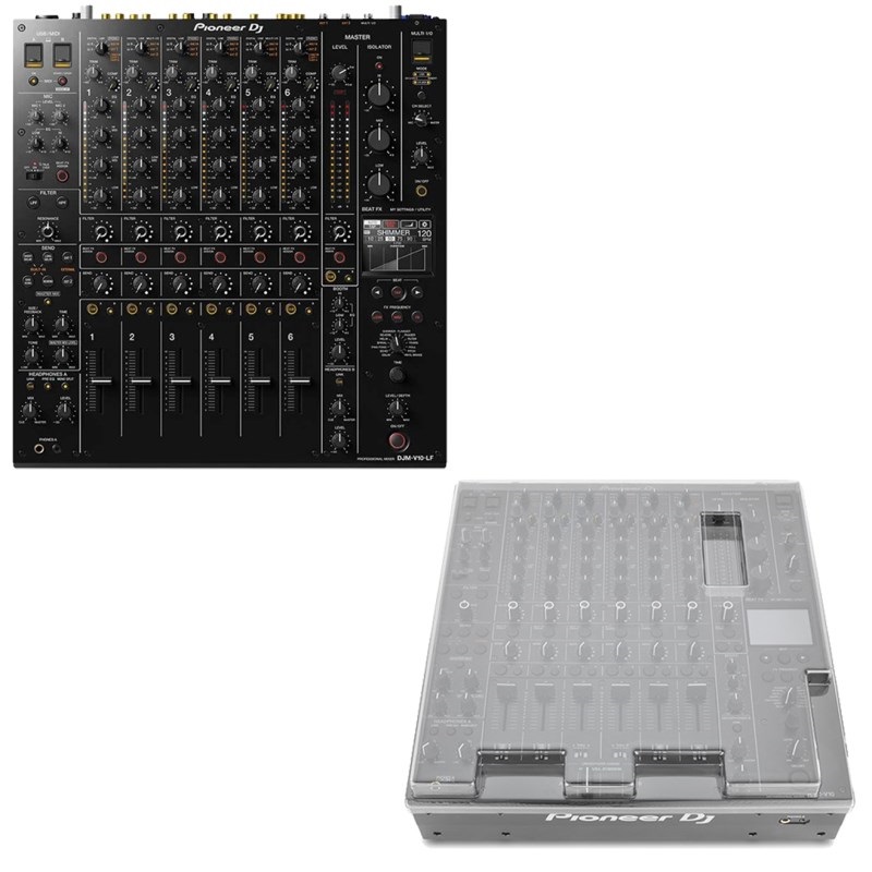 Pioneer DJ DJM-V10-LF + DECKSAEVR製 本体保護カバーSET 【6chプロフェッショナルDJミキサー】