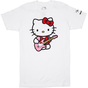 Fender USA FENDER(R) x HELLO KITTY(R) WHITE SLEEVE HIT LOGO TEE S (SMALL) (#9190189306)